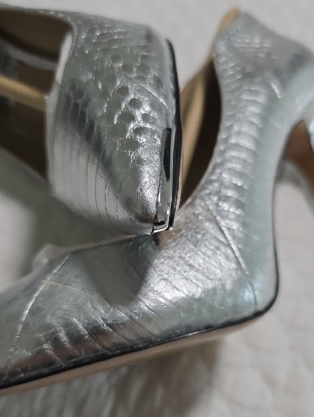 Michael Kors Metallic Silver Pointed Toe Pumps - Picture 8 of 12